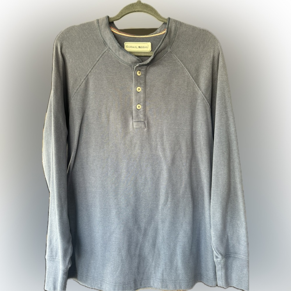 Normal Brand XL Blue Henley. 28x 21.